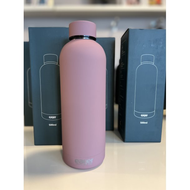 Eager vandflaske, drikkedunk og termoflaske i t - Smoke Pink