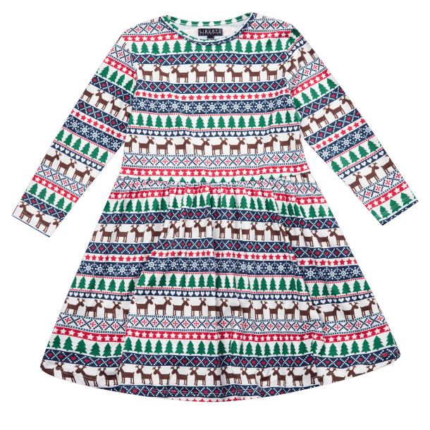 Alma Babydoll Dress Reindeer