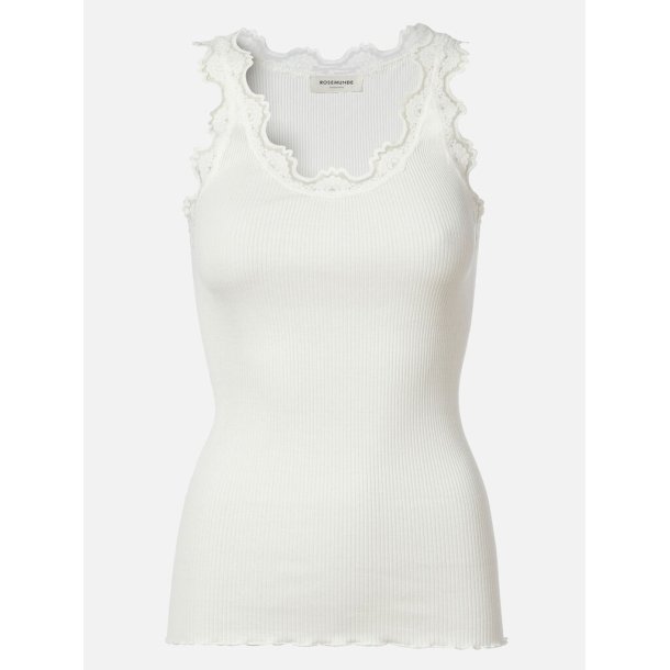 Rosemunde Silk Top W/Lace New White